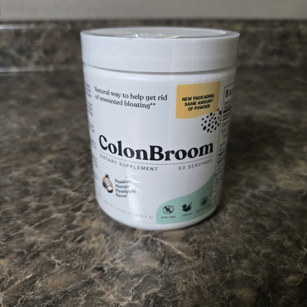 Colon Broom passion,mango,pineapple flavor fiber supplement 60 serving fast ship